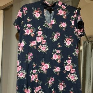 Knee length navy dress